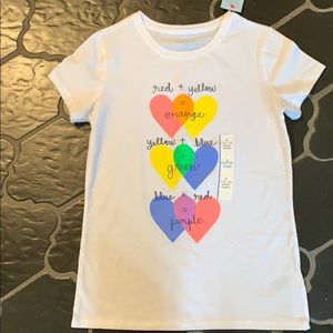 Cat and Jack heart color tee size 10/12